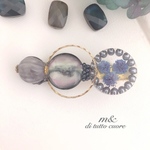purple blue color かすみ草ヘアクリップ/バレッタ