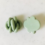 Green Geometric Cabochons
