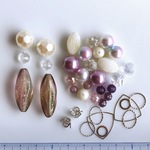 *1点限定* /ビーズ アソート/ ハンドメイド パーツ ビーズ アクリル ガラスビーズ 素材 秋冬 パープル系