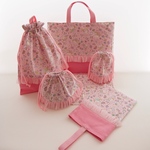  【SALE】女の子の通園 通学に♡レッスンバッグなど6点セット ピンクユニコーン×ピンク