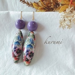 珍しいビーズ▸︎▹︎フラワー＆蝶々❁︎ピアス＆イヤリング