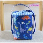 【SALE】保冷マグマグケースLサイズ☆ネイビー恐竜柄