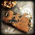 オシャレなハラコのワイルドヴィンテージ風L字ファスナー長財布