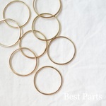8pcs シンプルリング 25mm ゴールド