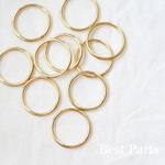 8pcs シンプルリング 21mm ゴールド