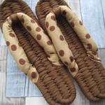 布ぞうり：yellowish- brown25cm/coffee beans