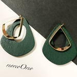 wood x metal parts 2piece Green