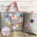 女の子/ご入学２点セット☆レッスンバック　他☆Flower bouquet☆