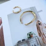 ゆがみ ゴールドイヤカフセット 片耳用 イヤーカフ 