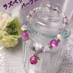 ✨💎煌びやかビーズのネックレス首輪💎✨《ラズベリーパープル》