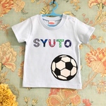 barba-0511様専用☆お名前入り半袖サッカーTシャツ,90ｃｍ