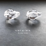 【20個 15×14mm】Sサイズ  変形 ドロップ クリア  ビーズ 
