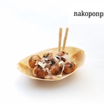 ミニチュアフード　舟皿 たこ焼き