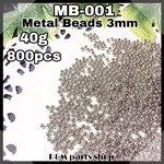 【MB-001】 メタルビーズ  シルバー ビーズ スペーサー 3mm