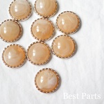 6pcs マーブルカボション アイボリー