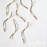 10pcs ひねりチャーム ひねりスティック ゴールド