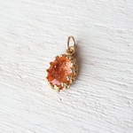 サンストーン クラウンベゼル ネックレスチャーム(8×6mm)