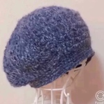 モヘアのまぁるいニット帽