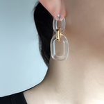 アクリル チェーン ピアス / クリア