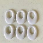 White Oval Pendant Tops