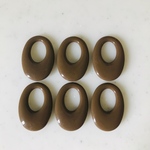Dark Brown Oval Pendant Tops