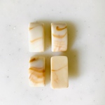 White Brown Marble Rectangle Cabochons