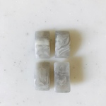 Grey White Marble Rectangle Cabochons
