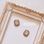 no.539 ストーン ビジュー カボション ピアス、イヤリング