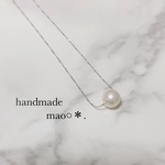 極細チェーン パール  ネックレス 定番人気