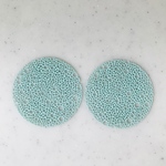 Light Blue Filigree Dotted Circle Parts