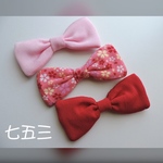 ちりめん＊リボン(髪飾り)＊赤