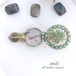 silky green color かすみ草 ヘアクリップ/バレッタ