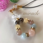 モルガナイト＊ アクアマリン 天然石ストラップ ST688