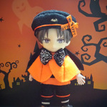 [受注制作]オビツ11サイズ コウモリ羽のハロウィンミニケープ