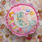 hana*ハンドメイド★ドレスデンまんまるクッションくまちゃんハロベビちゃん