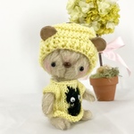 モヘヤ仕立てのクマちゃん♪ちょびっとハロウィン気分！