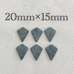 importアクリル三角チャーム グレー 6個入り