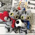 オーダー品☆omi4vfk様【送料無料】アメショちゃん*あみぐるみストラップ