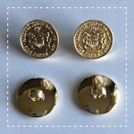 15mm メタル風18個入り ゴールドボタン(エンブレム)