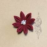 赤いリネンの花【小さめ】