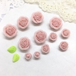 樹脂 薔薇 パーツ 中より少し大きめ  樹脂粘土 ローズ  43