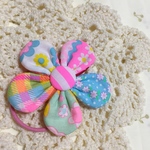 フラワーヘアゴム ＊ピンクス