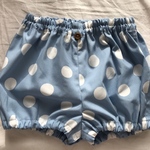 大玉ドット かぼちゃパンツサックス ベビー