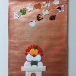🔴O様ご注文品🔴ちりめん細工  十二支と鏡もち  押し絵   タペストリー   