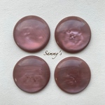 シェル風マーブルカボション 30mm パールベージュ 2個set