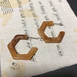 4個✦五角アクリルフープピアス