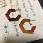 4個✦五角アクリルフープピアス