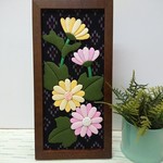  菊の花  ちりめん押し絵フレーム