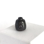 ミニチュア 陶器 花入れ　花器 　61円黒