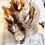 【特大サイズ】プリザーブドフラワー・ドライフラワーのブーケ※ブートニア付♪(一点もの)